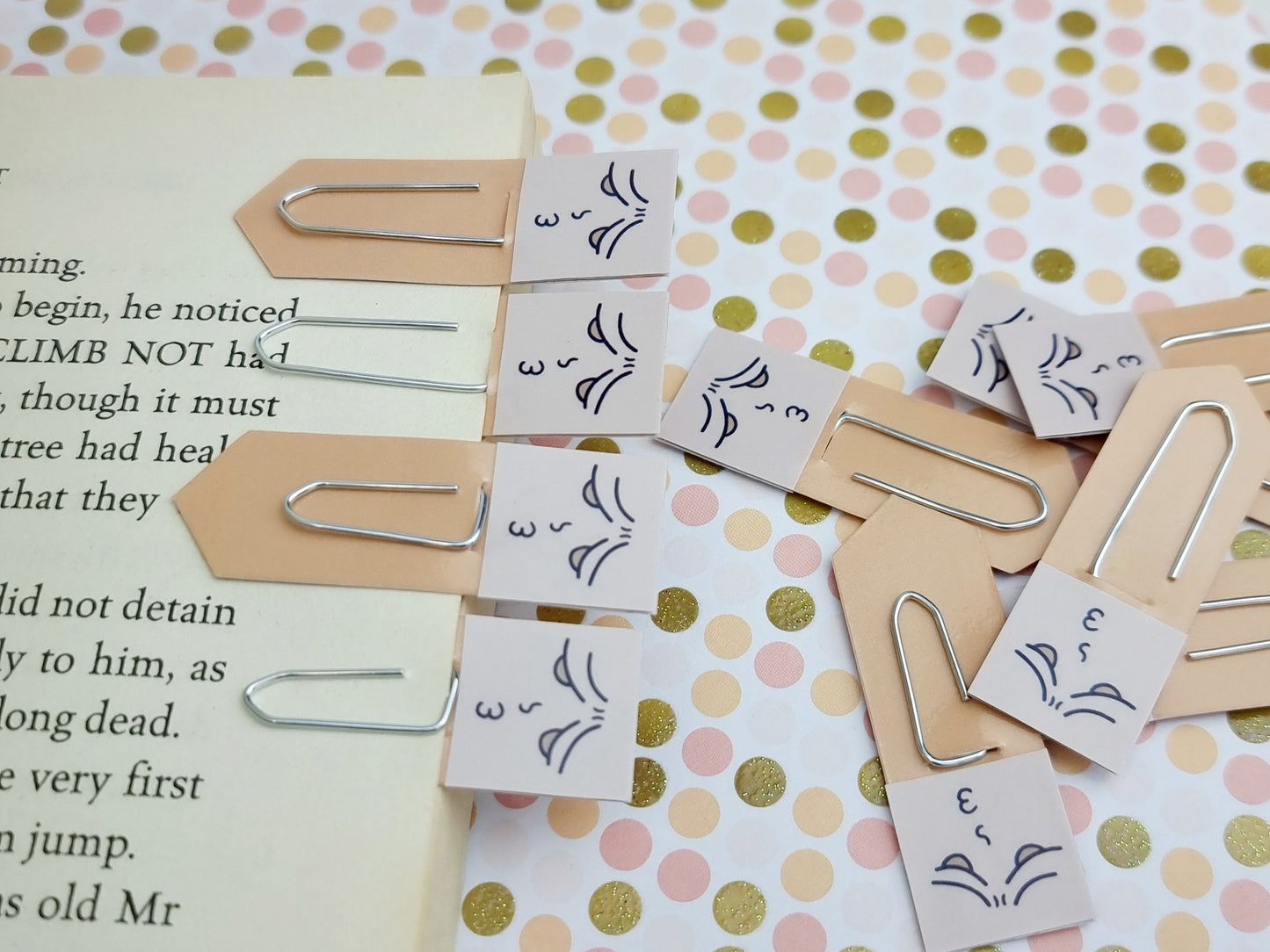 Pouting Expression Bookmarks | Cute Planner & Reading Page Tabs