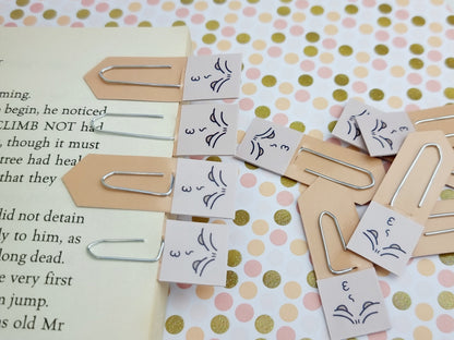 Pouting Expression Bookmarks | Cute Planner & Reading Page Tabs