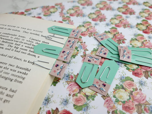 Irritated Chibi Expression Paperclip Page Flag Stationery Set