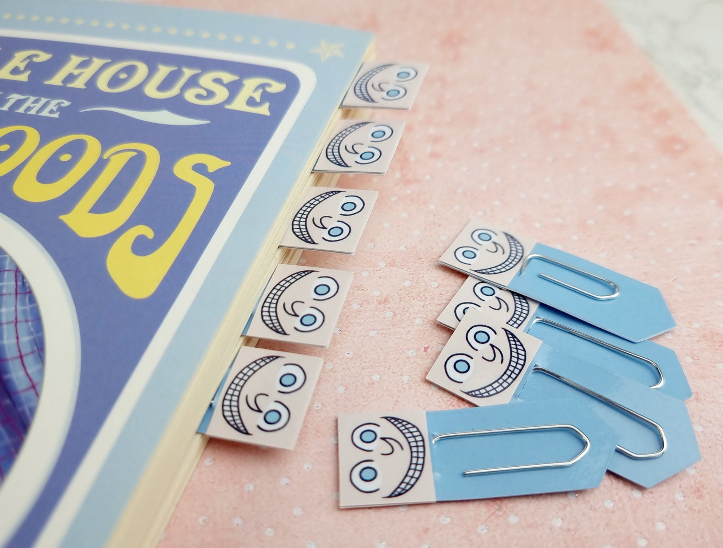 Cheshire Grin Chibi Expression Bookmark, Cute Planner Tabs