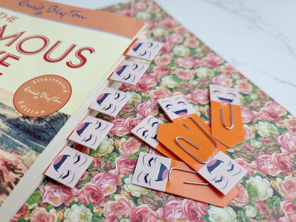 Bright Smile Chibi Expression Paperclip Page Marker & Bookmark