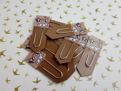 Enraged Chibi Expression Paperclip Page Flag & Book Accessories