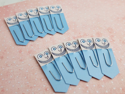 Cheshire Grin Chibi Expression Bookmark, Cute Planner Tabs