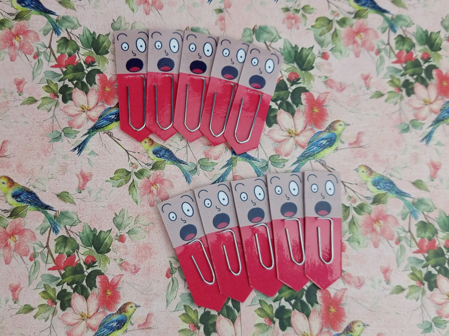 Shocked Expression Paperclip Page Markers | Reading Accessory