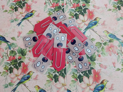 Shocked Expression Paperclip Page Markers | Reading Accessory
