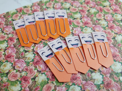 Bright Smile Chibi Expression Paperclip Page Marker & Bookmark