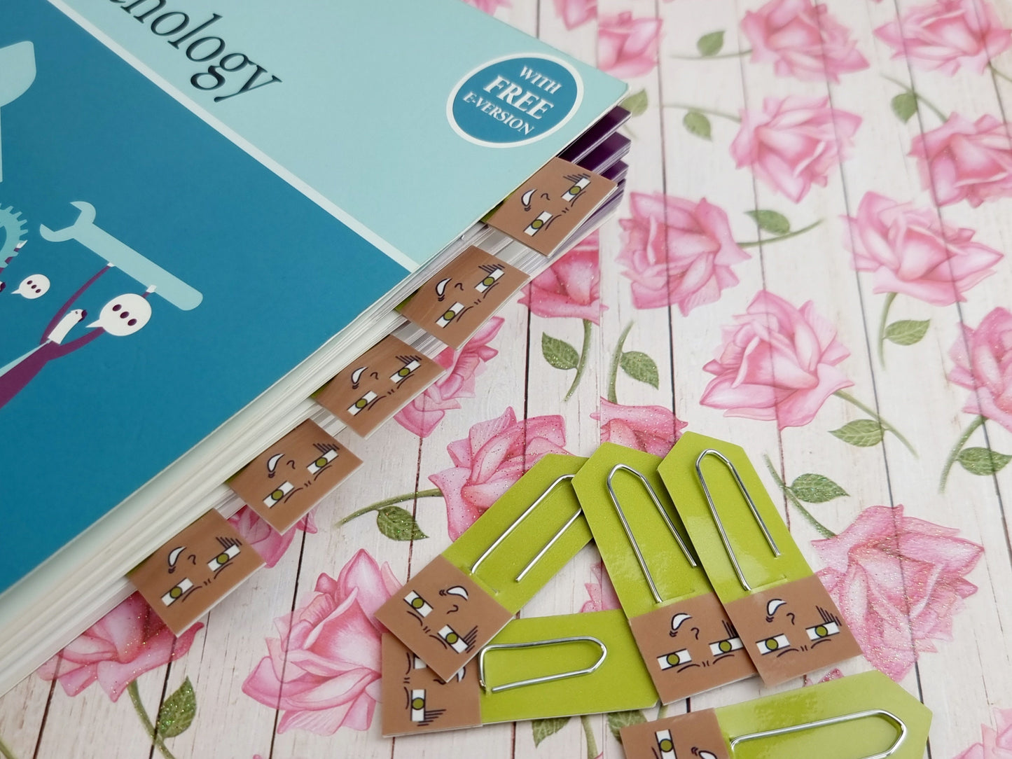 Sneer Expression Bookmark & Planner Tabs | Chibi Anime Art