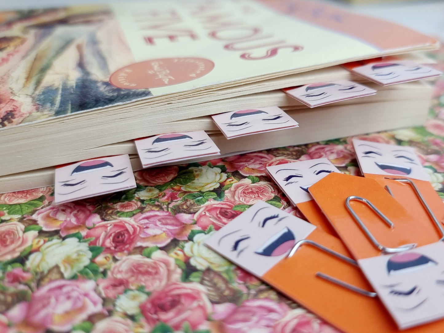 Bright Smile Chibi Expression Paperclip Page Marker & Bookmark