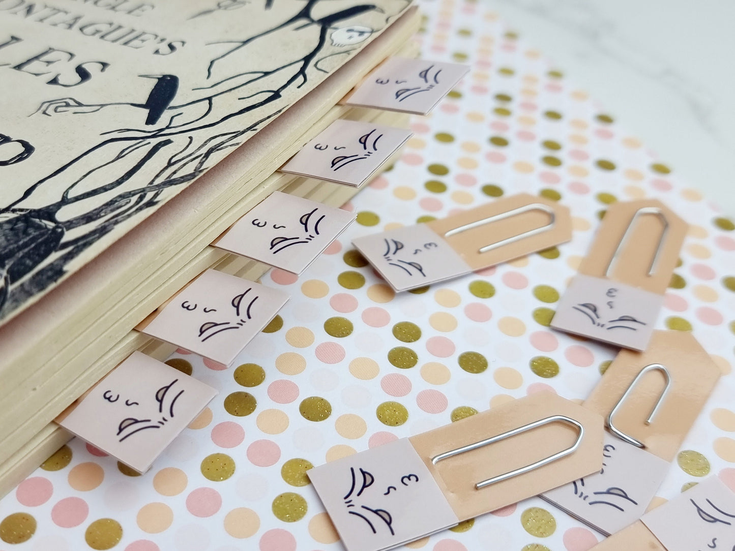 Pouting Expression Bookmarks | Cute Planner & Reading Page Tabs
