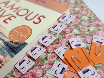 Bright Smile Chibi Expression Paperclip Page Marker & Bookmark