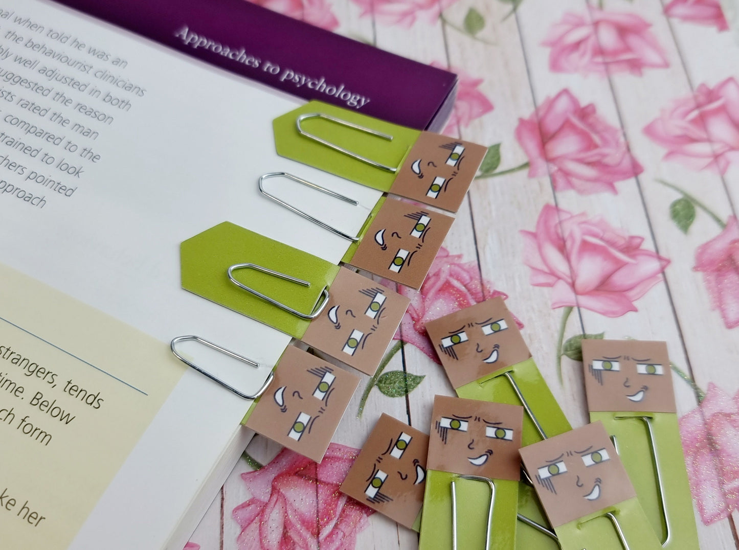 Sneer Expression Bookmark & Planner Tabs | Chibi Anime Art