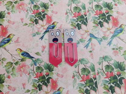 Shocked Expression Paperclip Page Markers | Reading Accessory