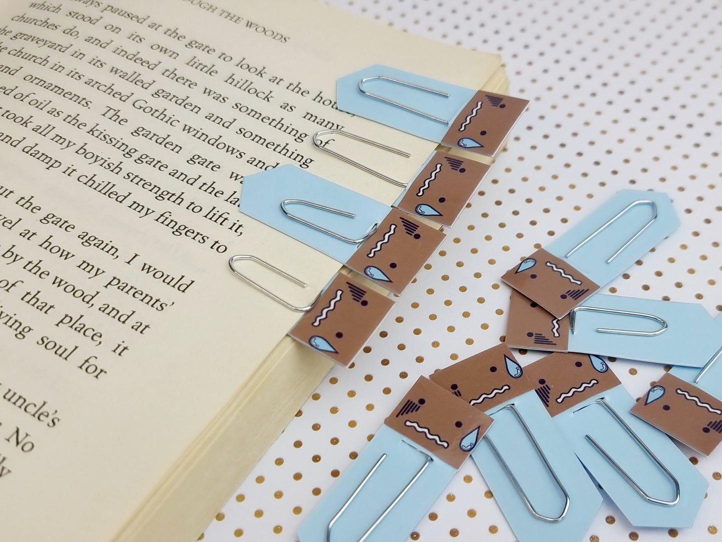 Sweat Drop Expression Chibi Bookmarks & Planner Accessories