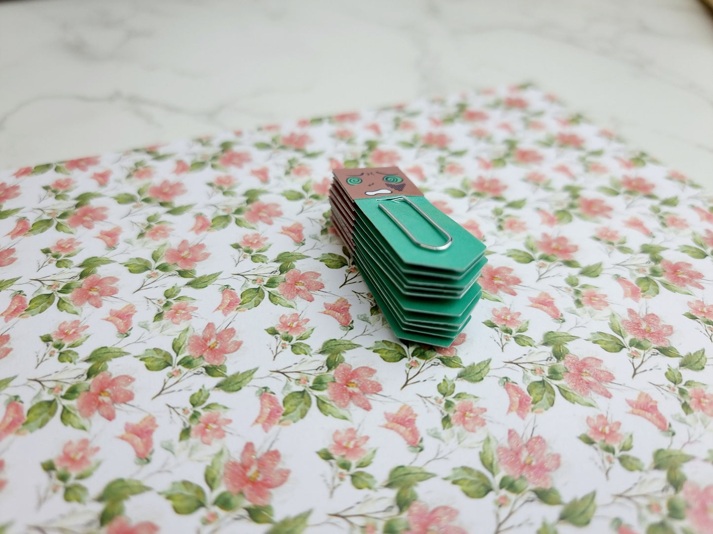 Dizzy Chibi Expression Paperclip Page Markers & Bookmarks