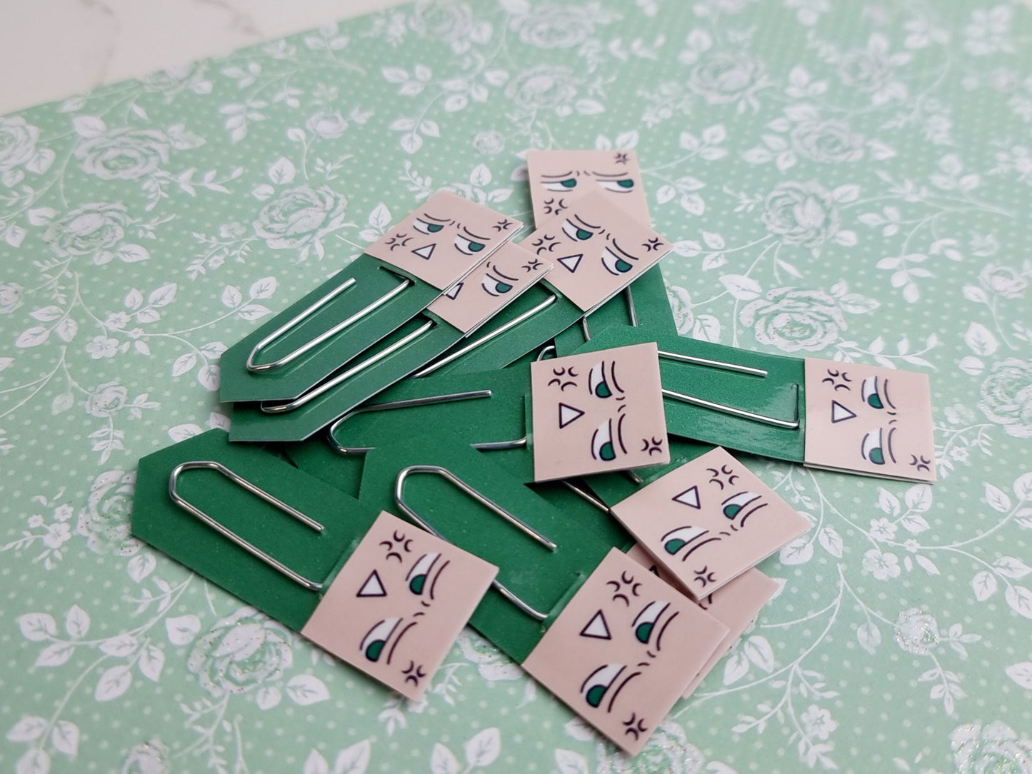 Annoyed Chibi Expression Bookmarks & Reusable Page Flag