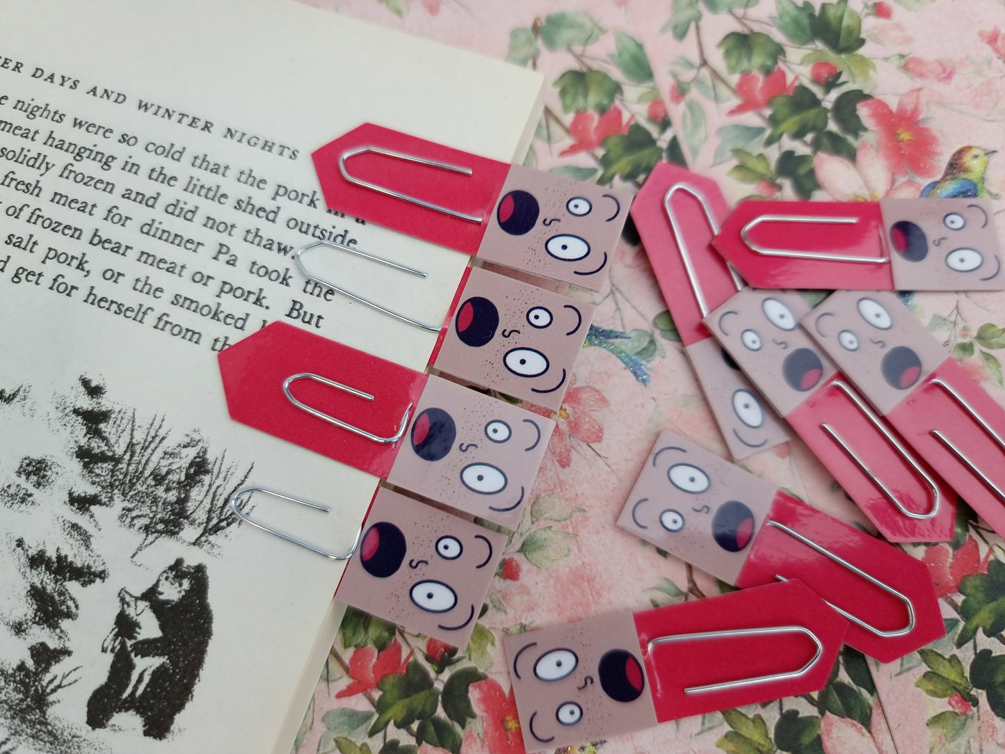 Shocked Expression Paperclip Page Markers | Reading Accessory