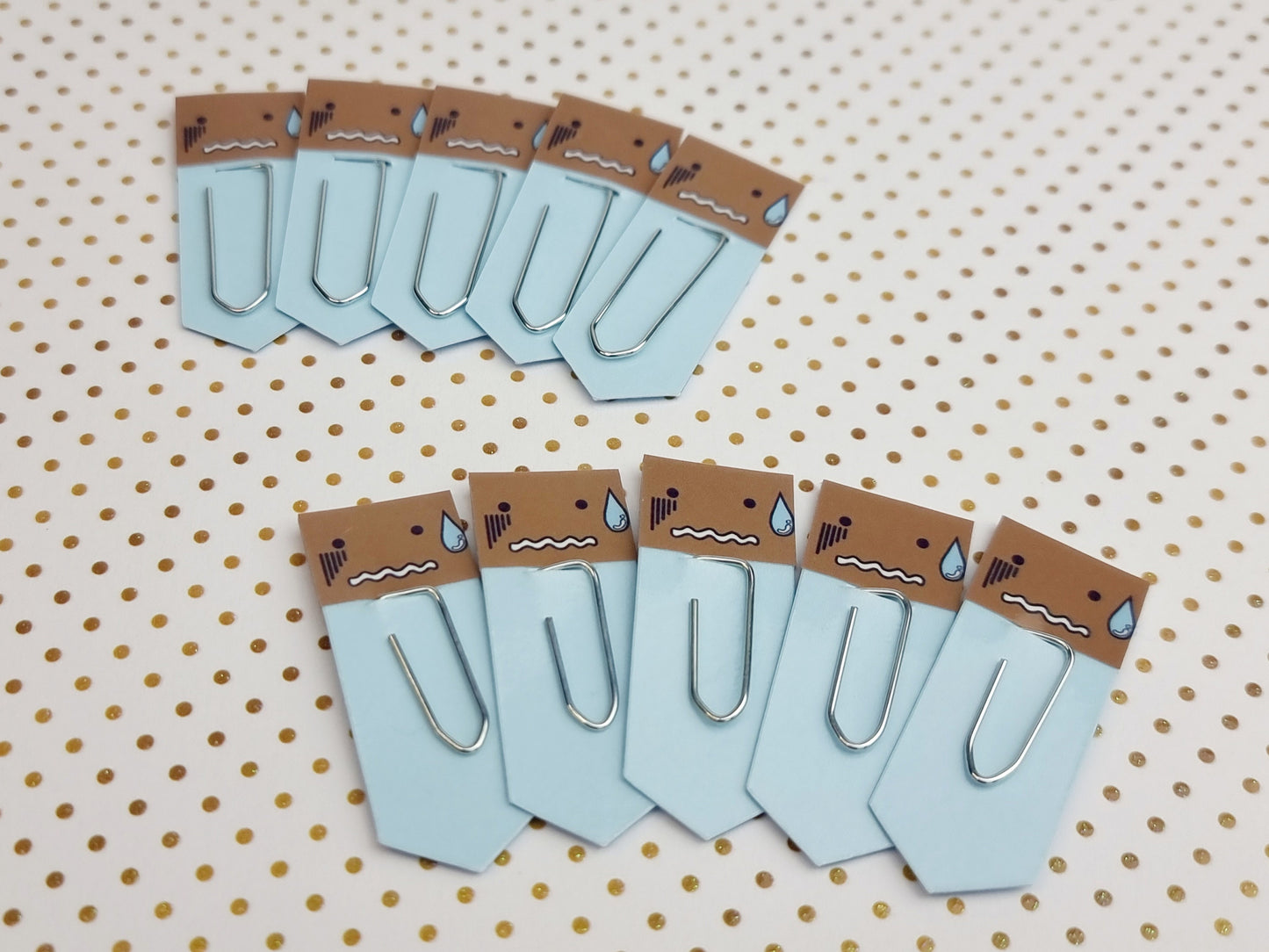 Sweat Drop Expression Chibi Bookmarks & Planner Accessories