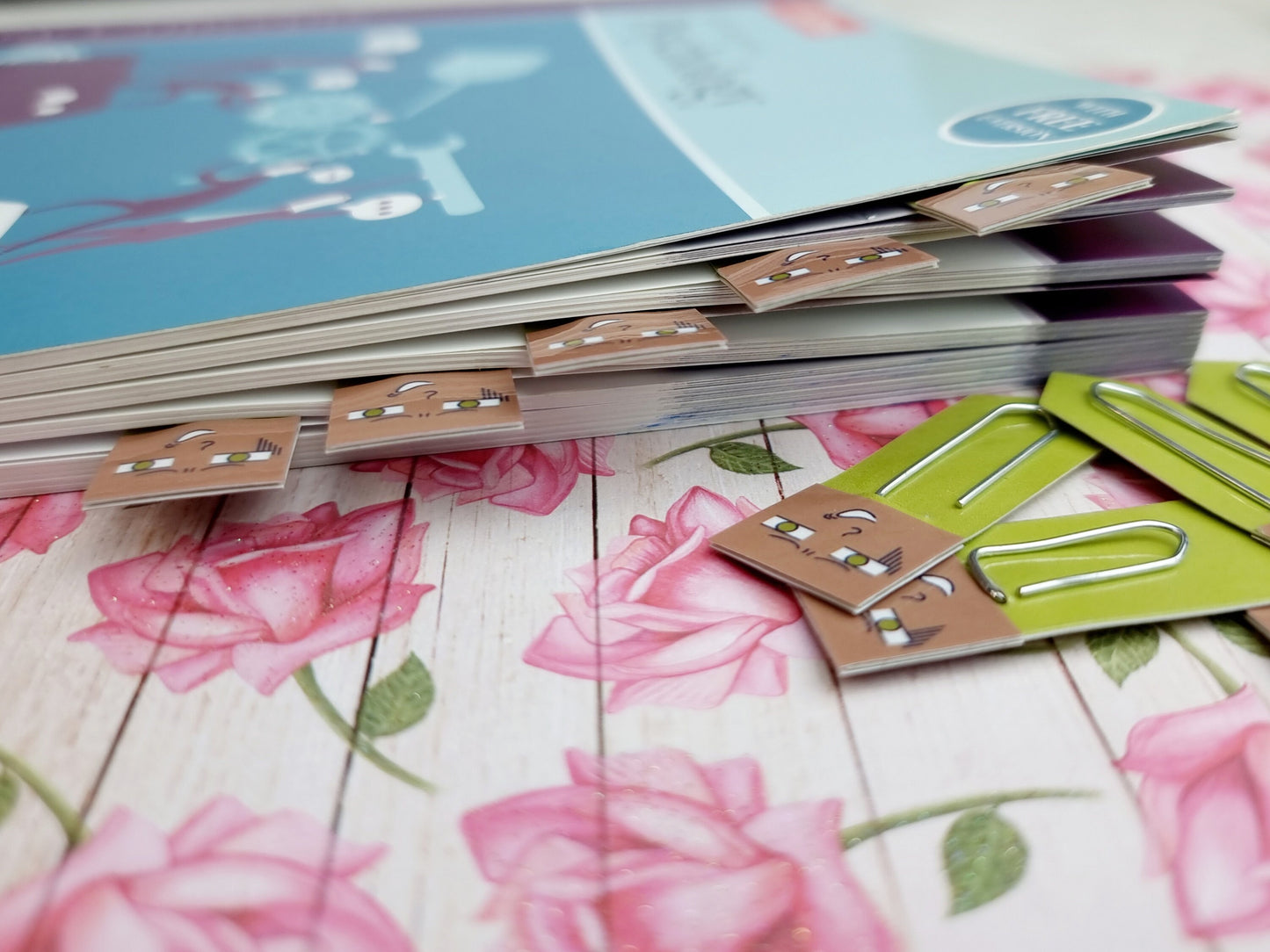 Sneer Expression Bookmark & Planner Tabs | Chibi Anime Art