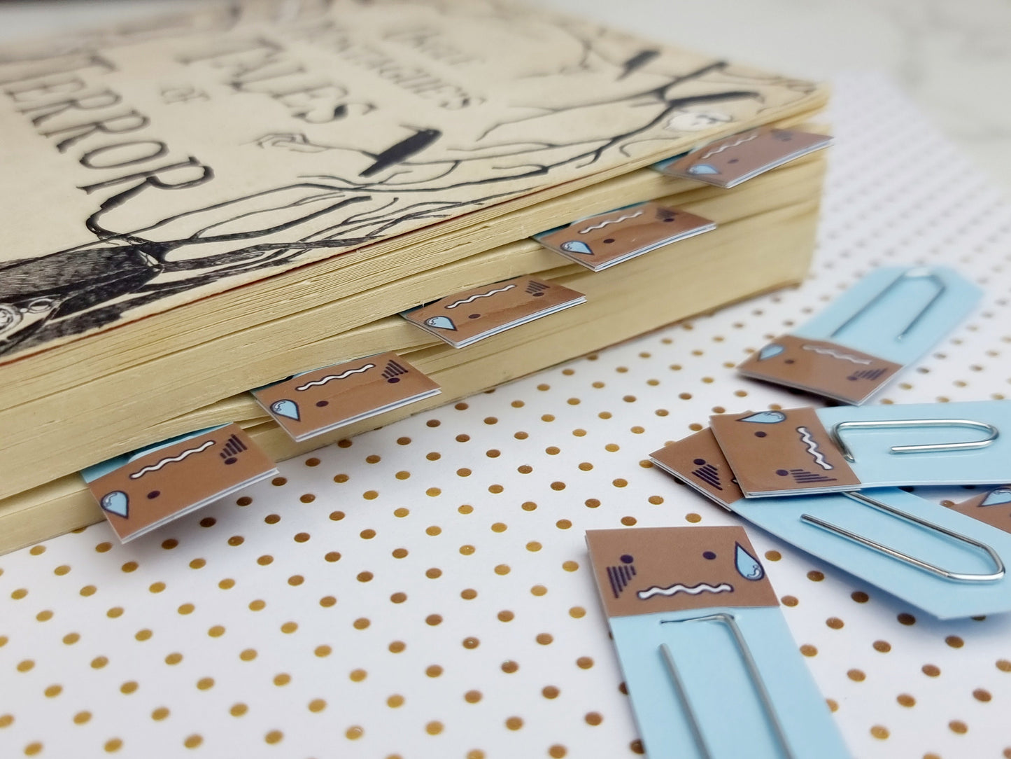 Sweat Drop Expression Chibi Bookmarks & Planner Accessories