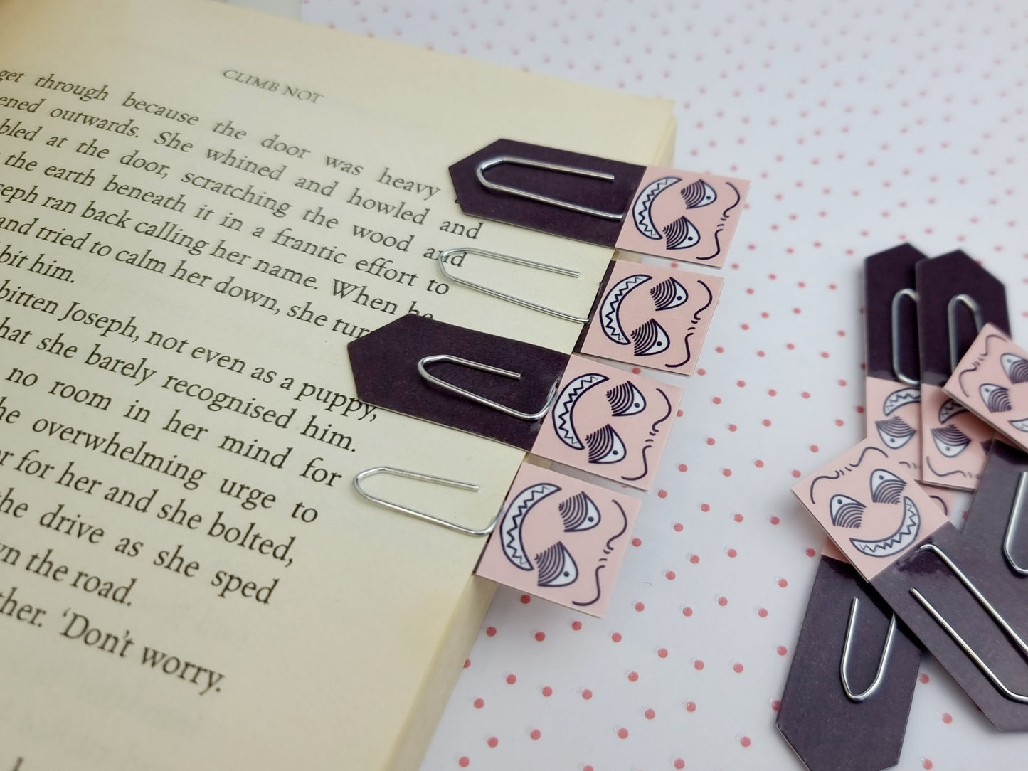 Manic Grin Chibi Expression Paperclip Page Marker & Bookmark